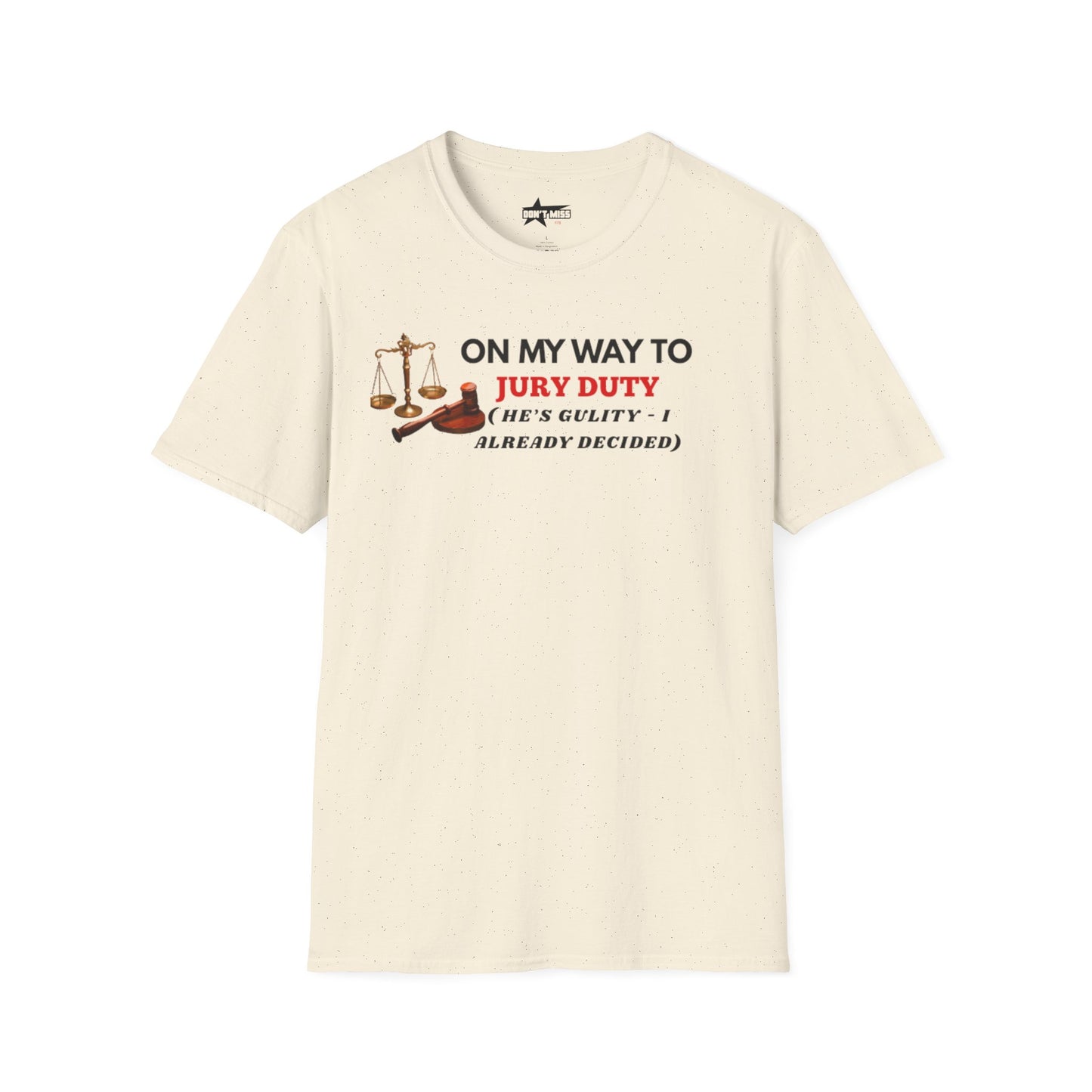 On my way to Jury Duty - Unisex softstyle t shirt