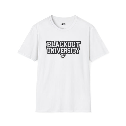 Blackout University tee. Unisex softstyle t shirt