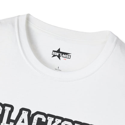 Blackout University tee. Unisex softstyle t shirt