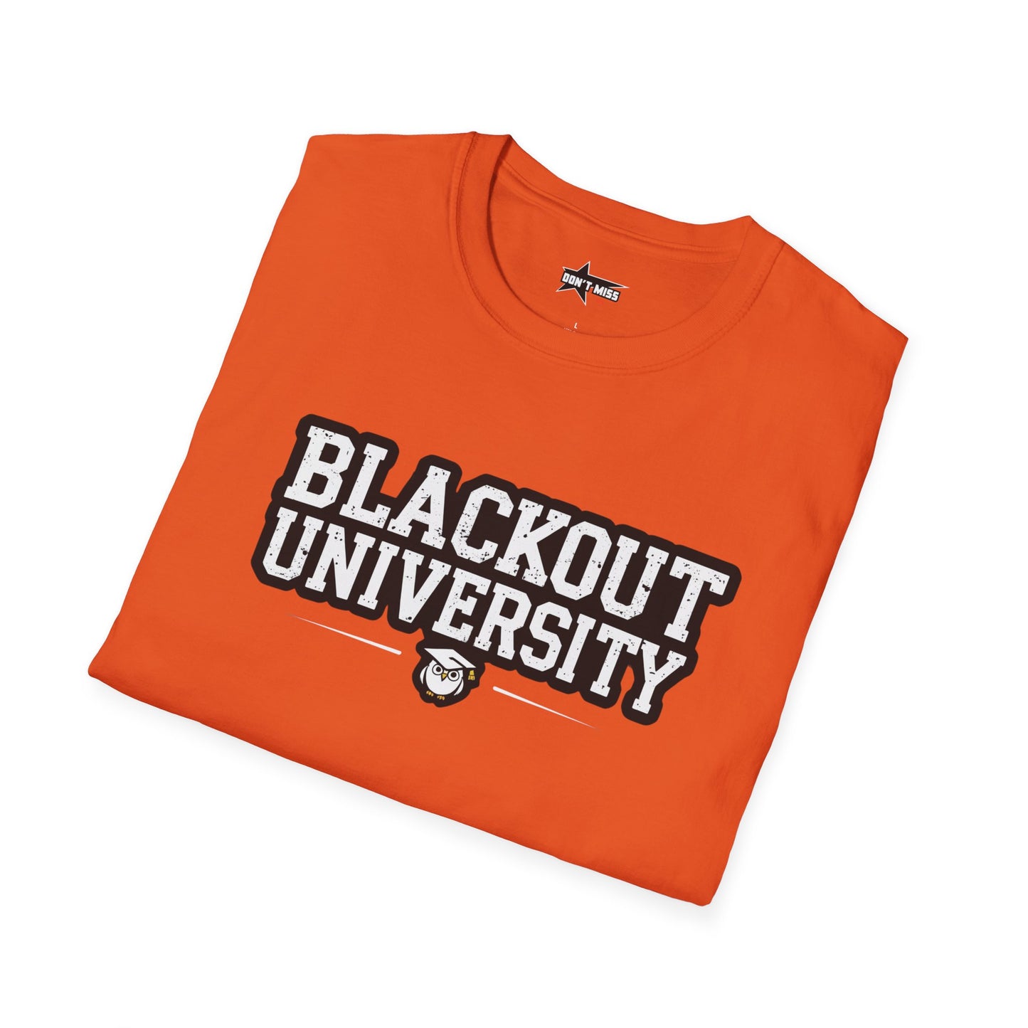 Blackout University tee. Unisex softstyle t shirt
