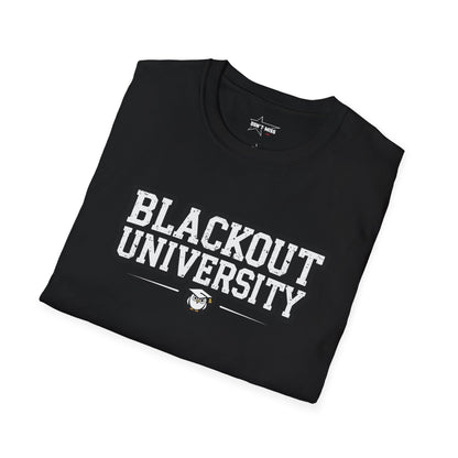 Blackout University tee. Unisex softstyle t shirt