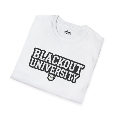 Blackout University tee. Unisex softstyle t shirt