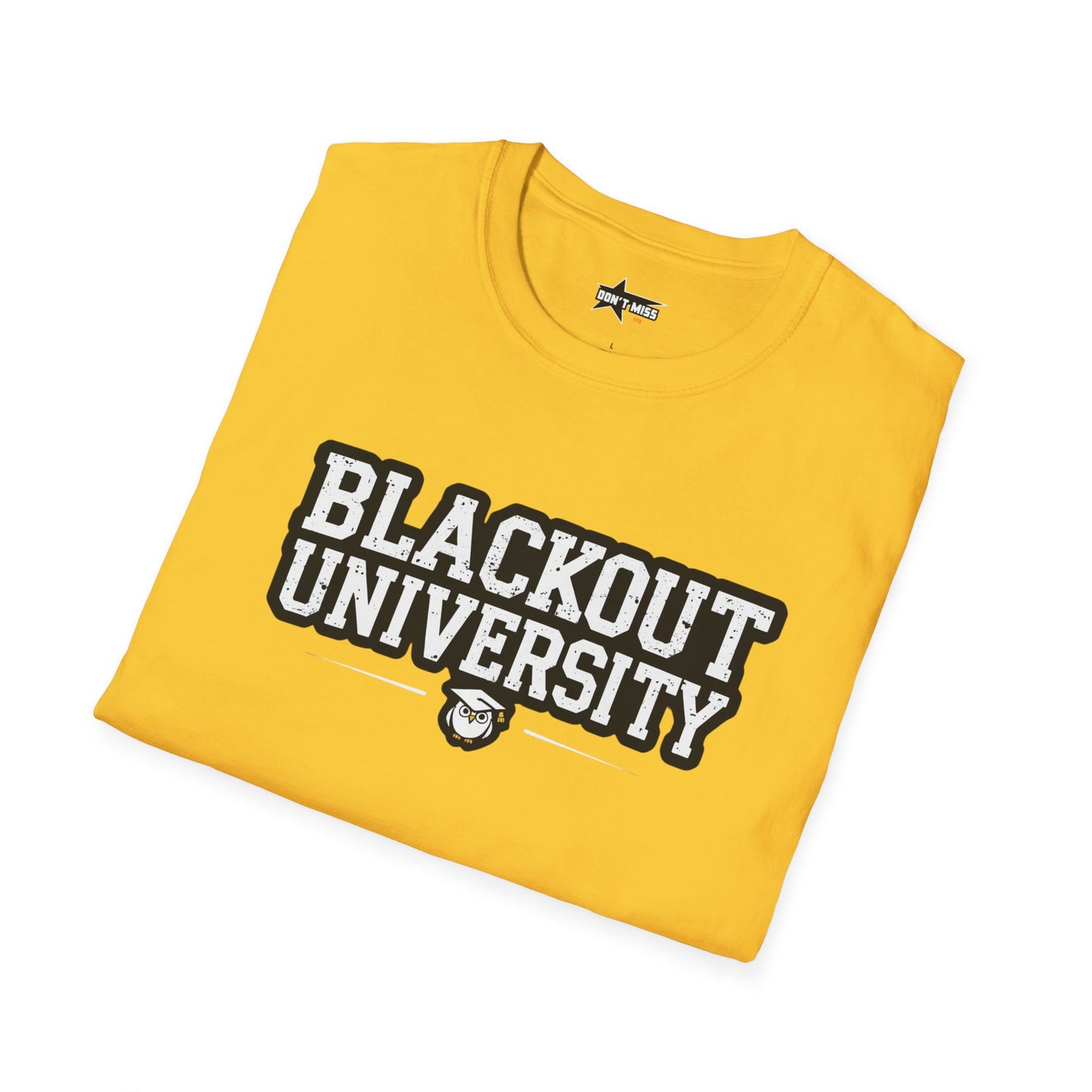 Blackout University tee. Unisex softstyle t shirt